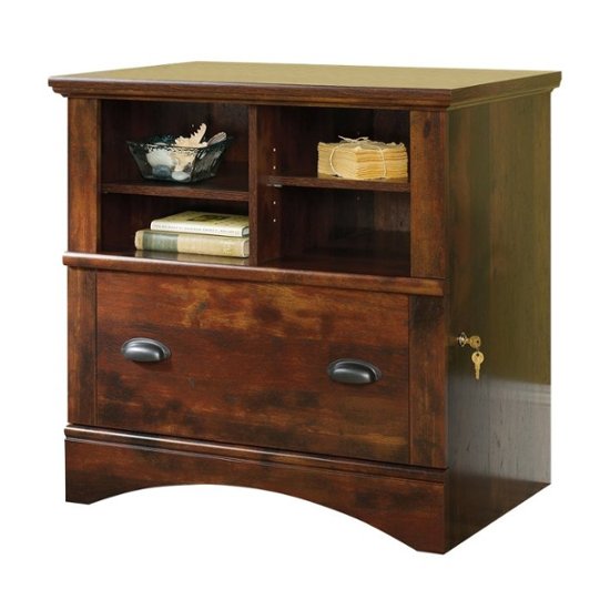 Front Zoom. Sauder - Harbor View Collection 1 Drawer Filing Cabinet - Curado Cherry.