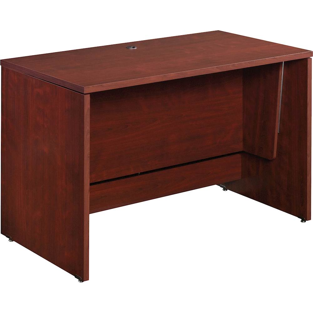 Angle View: Sauder - Carson Forge Collection Computer Desk - Coffee Oak