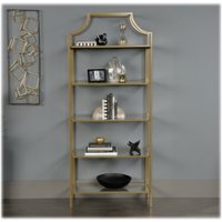 Sauder - International Lux Collection 5-Shelf Bookcase - Satin Gold - Front_Zoom