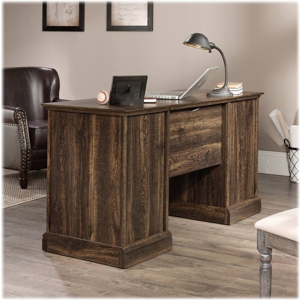 Alt View 12. Sauder - Barrister Lane Collection Pedestal Desk - Iron Oak.