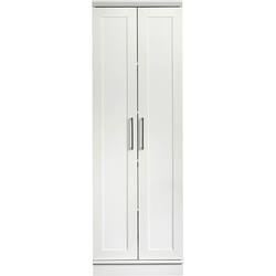 Tall white deals cabinet