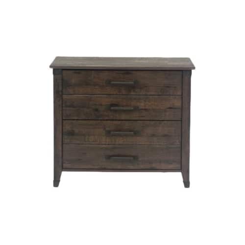 Front. Sauder - Carson Forge Collection 2-Drawer Filing Cabinet - Coffee Oak.