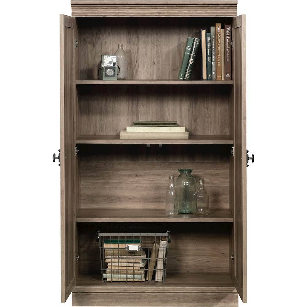 Sauder Barrister Lane Storage Cabinet Salt Oak 422789 Best Buy