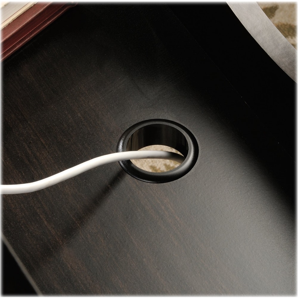 Alt View 11. Sauder - Edge Water Collection Sit/Standing Desk - Estate Black.