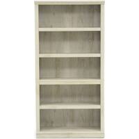 Sauder - Select 5-Shelf Bookcase - Chalked Chestnut - Front_Zoom