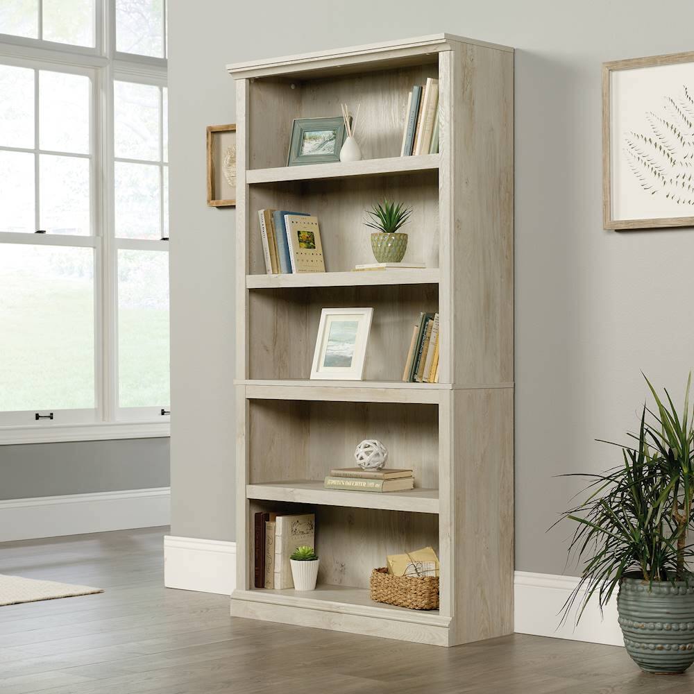 Alt View 12. Sauder - Select 5-Shelf Bookcase - Chalked Chestnut.