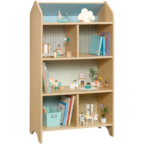 Sauder - Pinwheel Collection 4-Shelf Bookcase - Urban Ash