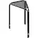 Angle. Sauder - Boulevard Café Collection Triangular Side Table - Black.