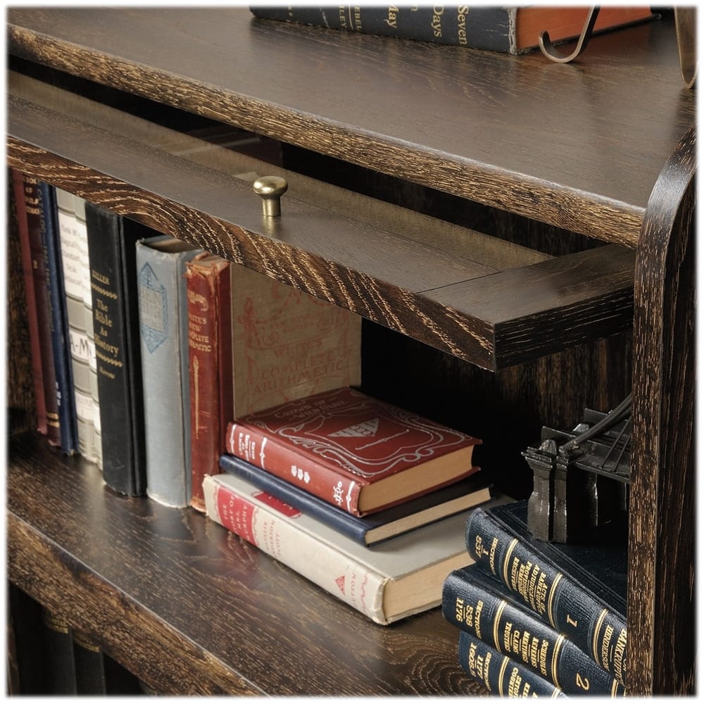 Best Buy Sauder Barrister Lane Collection 3 Shelf Bookcase Iron Oak 422790 7054