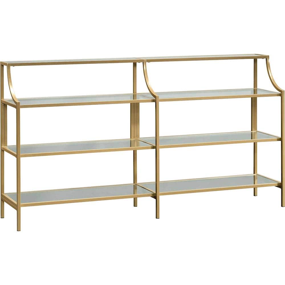 Angle. Sauder - International Lux Console Table - Satin Gold.