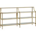 Angle Zoom. Sauder - International Lux Console Table - Satin Gold.