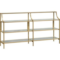 Sauder - International Lux Console Table - Satin Gold - Angle_Zoom