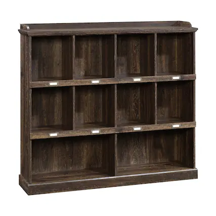 Front. Sauder - Barrister Lane Collection 10-Shelf Bookcase - Iron Oak.