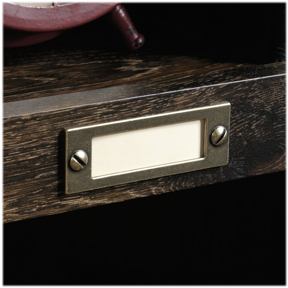 Alt View 13. Sauder - Barrister Lane Collection 10-Shelf Bookcase - Iron Oak.