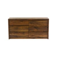 Sauder - Harvey Park Collection 6-Drawer Dresser - Grand Walnut - Front_Zoom