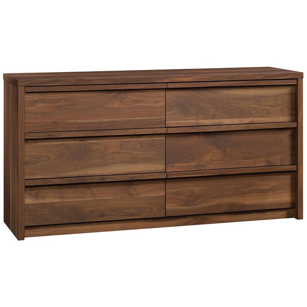 Left View: Sauder - Harvey Park Collection 6-Drawer Dresser - Soft White