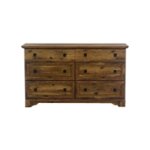 Front Zoom. Sauder - Palladia Collection 6-Drawer Dresser - Vintage Oak.