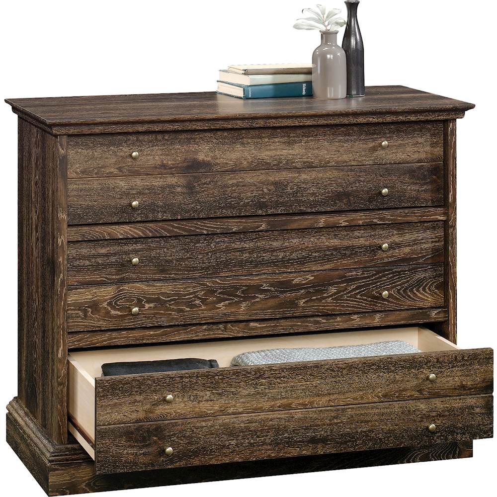 Sauder Barrister Lane Collection 3 Drawer Dresser Iron Oak 422707