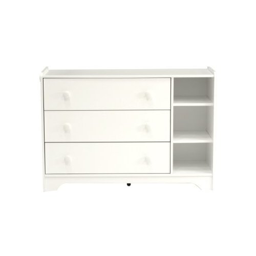 Sauder Pinwheel Collection 3 Drawer Dresser Soft White 421884