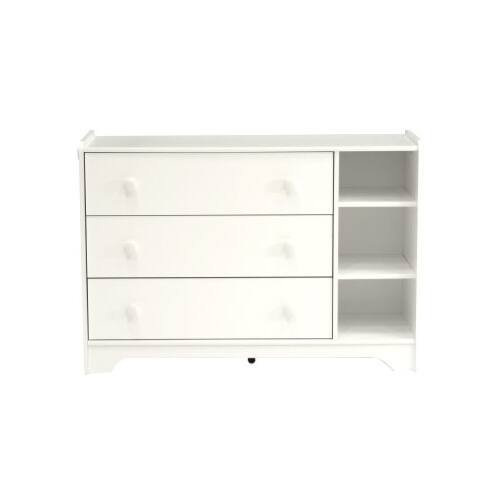 Sauder Pinwheel Collection 3 Drawer Dresser Soft White 421884 Best Buy