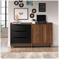 Sauder - Harvey Park Collection TV Cabinet for Most Flat-Panel TVs Up to 55" - Grand Walnut - Front_Zoom