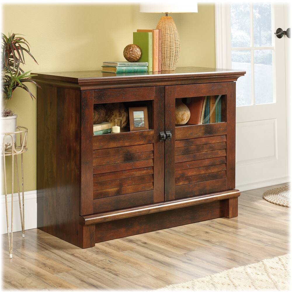 Left View: Sauder - Harbor View Collection TV Cabinet for Most Flat-Panel TVs Up to 42" - Curado Cherry