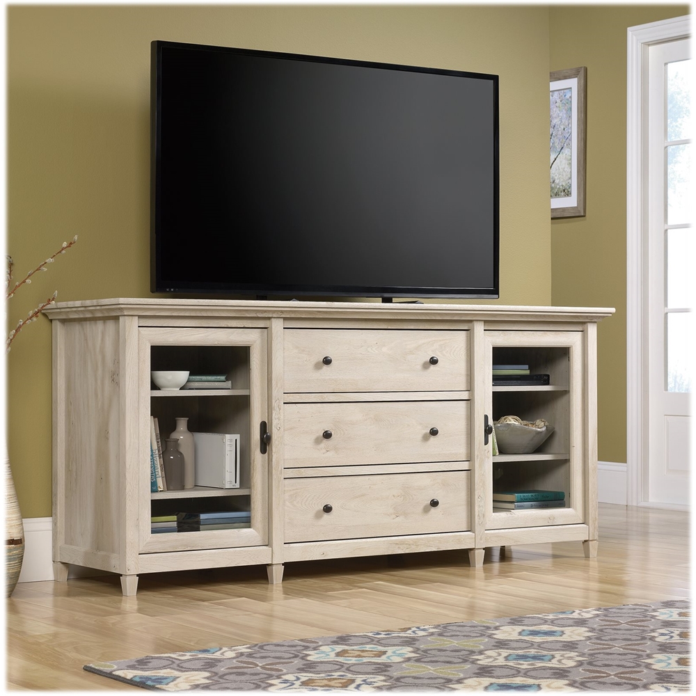 Left View: Sauder - Edge Water Collection TV Cabinet for Most TVs Up to 70" - Chalked Chestnut