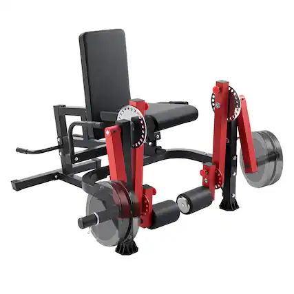 Front. VEVOR - Leg Extension and Curl Machine,Seated Leg Rotary Extension for Thigh,Adjustable Lower Body Specialty Exercises Equipment - Black.