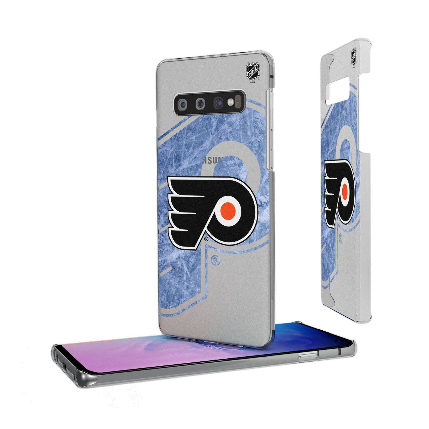 Alt View 3. Keyscaper - Philadelphia Flyers Galaxy Clear Ice Case - S23 Ultra - Multicolor.