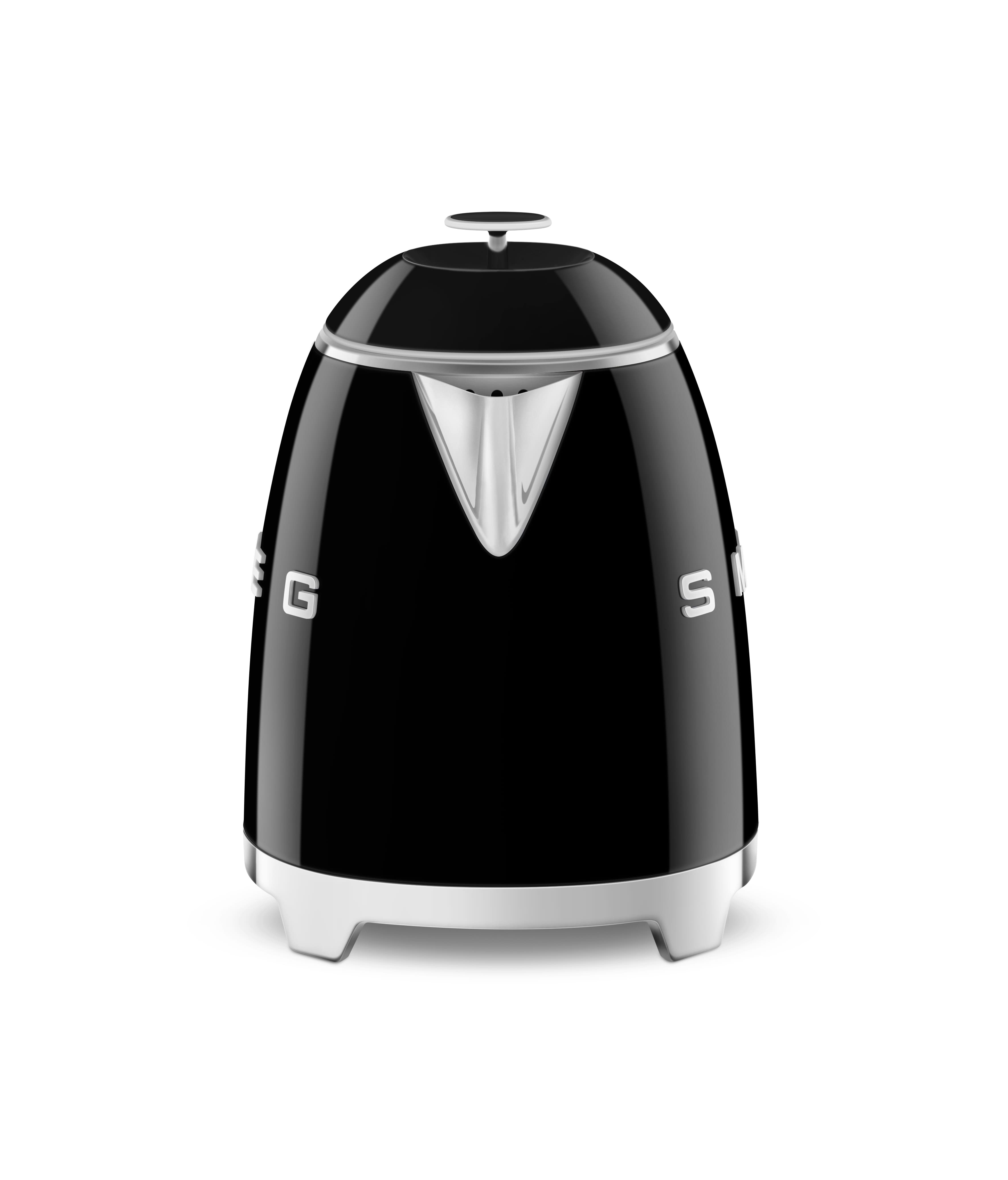 Angle. SMEG - KLF05 3.5-cup Electric Mini Kettle - Black.