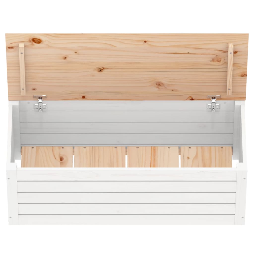 Alt View 7. Boyel Living - 35 in.W Rustic White Storage Box Rectangular Solid Pine Wood Large Storage Box - White.