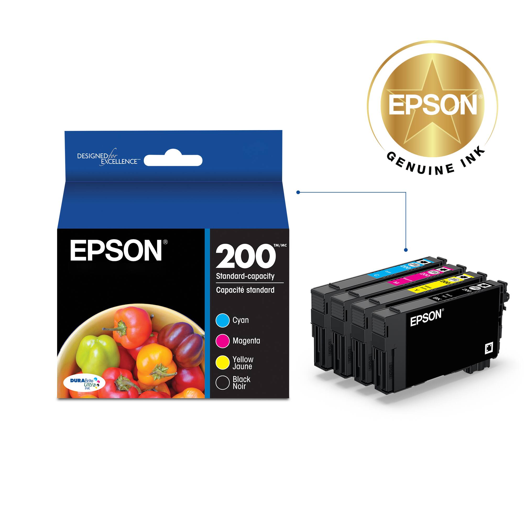 EPSON GENUINE INK 200 STANDARD-CAPACITY CYAN MAGENTA YELLOW BLACK