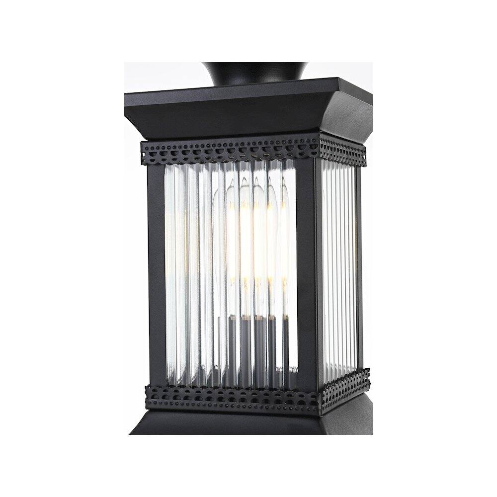 Alt View 3. Elegant Lighting - Collins 7 inch Outdoor Pendant in Black - Black.