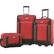 Front. American Tourister - Fieldbrook XLT Expandable Wheeled Luggage Set (3-Piece) - Red/Black.