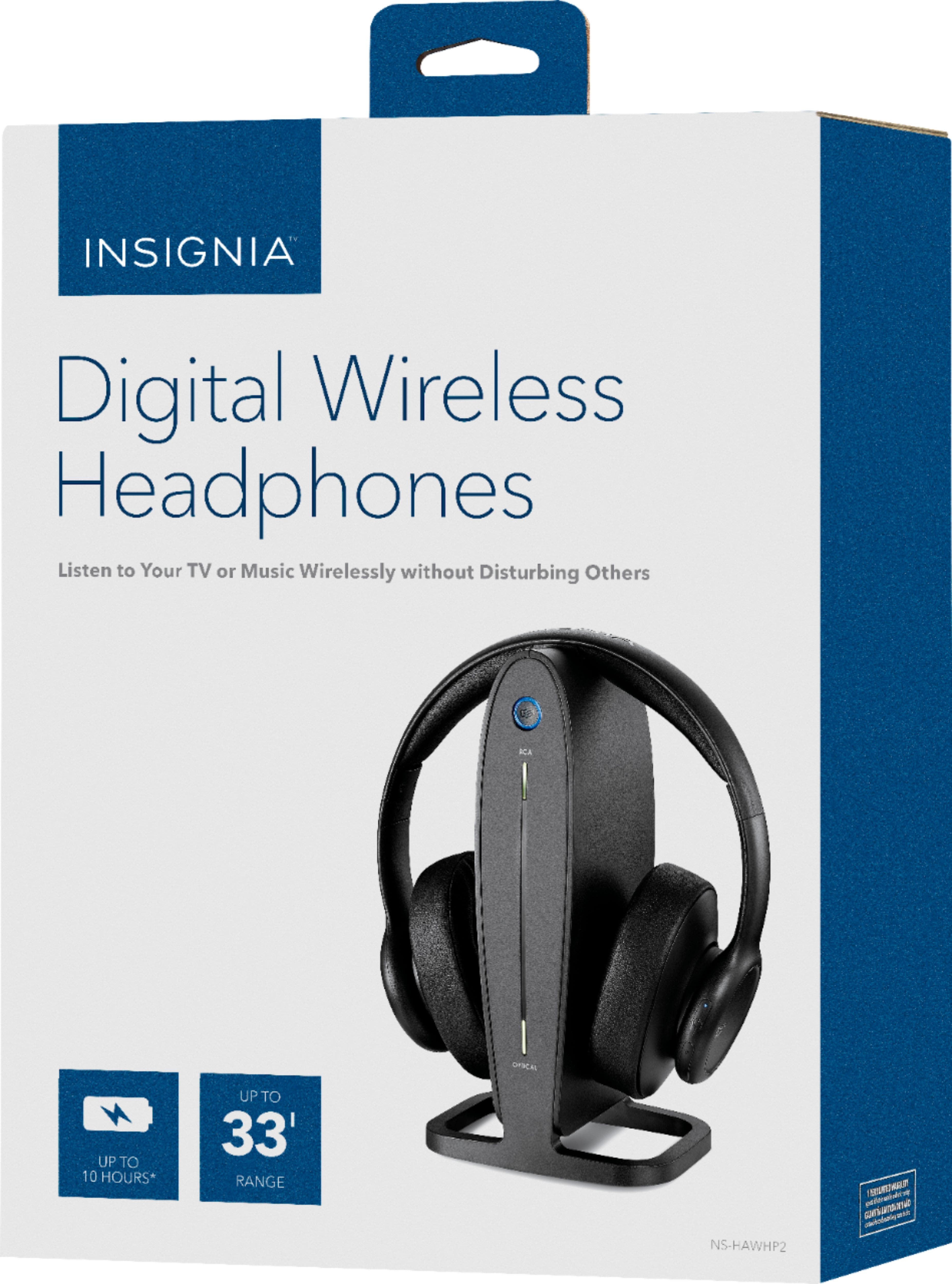Alt View 16. Insignia™ - RF Wireless Over-the-Ear Headphones - Black.