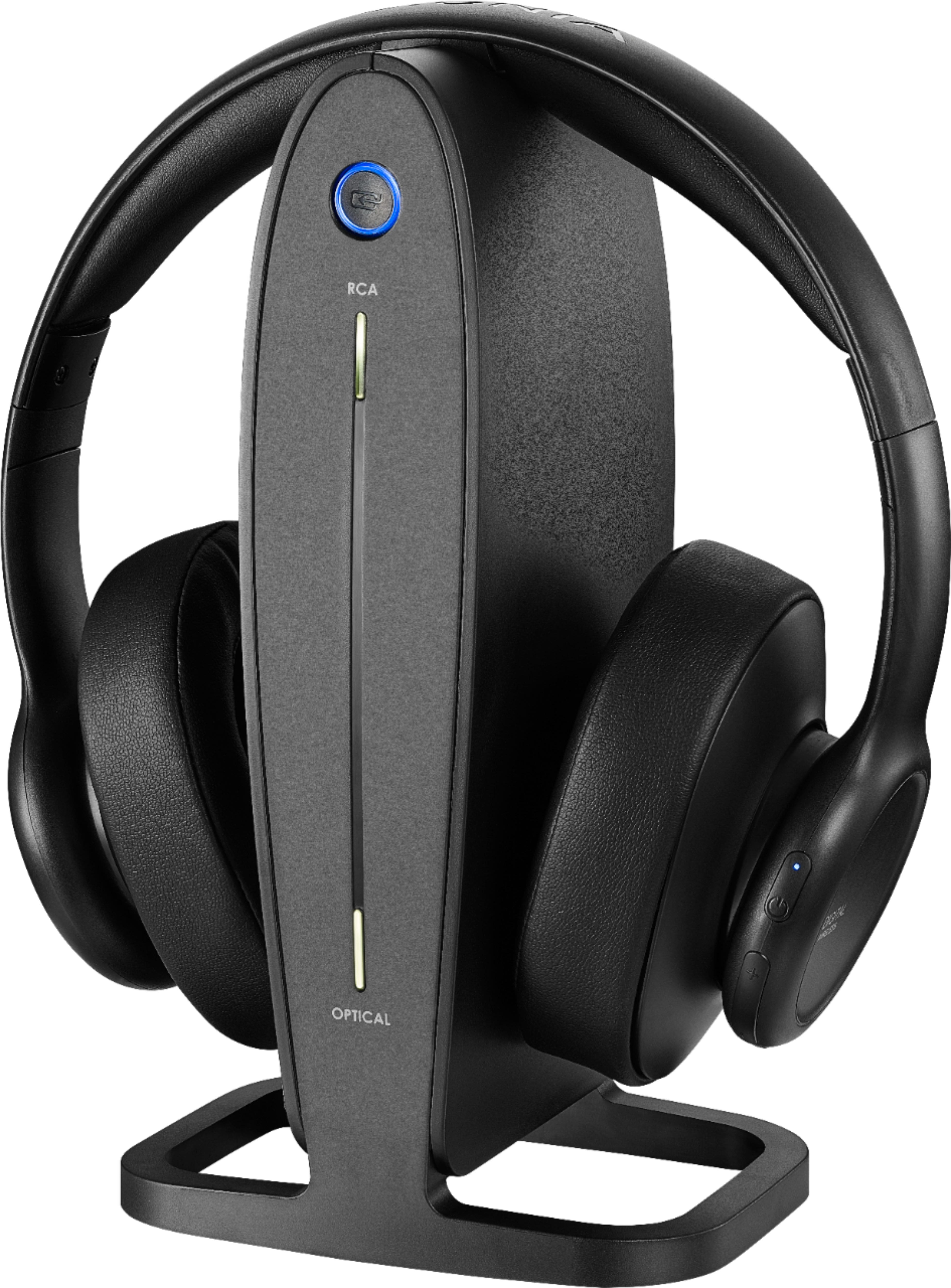 Left. Insignia™ - RF Wireless Over-the-Ear Headphones - Black.
