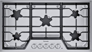 Thermador - 36" Masterpiece® Star® Burner Built-In Gas Cooktop with 5 Burners – Liquid Propane Convertible - Stainless steel - Front_Zoom