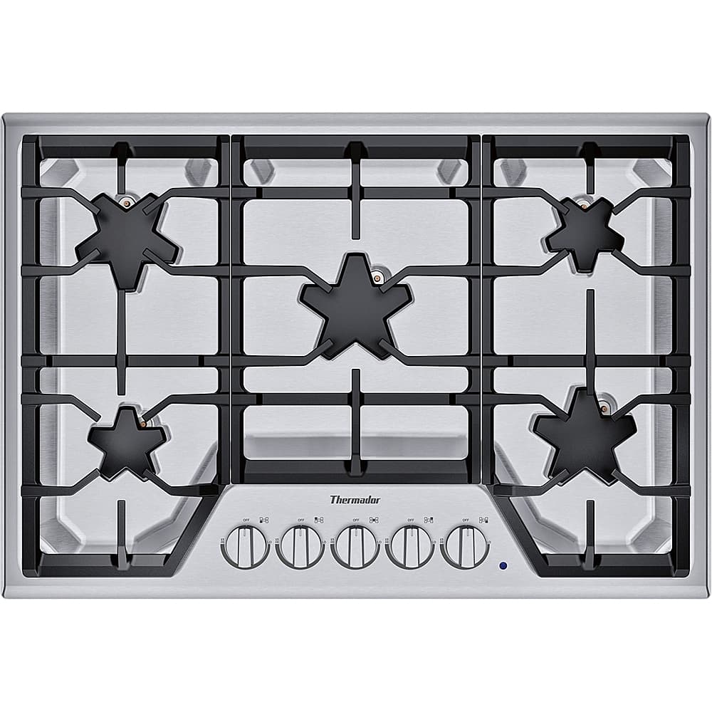 Front. Thermador - Masterpiece 30" Built-In Gas Cooktop with 5 Star Burners - Stainless Steel.