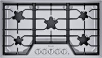 Thermador - Masterpiece 36" Built-In Gas Cooktop with 5 Star Burners and ExtraLow Select - Stainless Steel - Front_Zoom