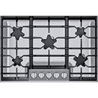 Thermador - 30" Masterpiece® Pedestal Star® Built-In Gas Cooktop with 5 Burners – Liquid Propane Convertible - Stainless steel - Front_Zoom