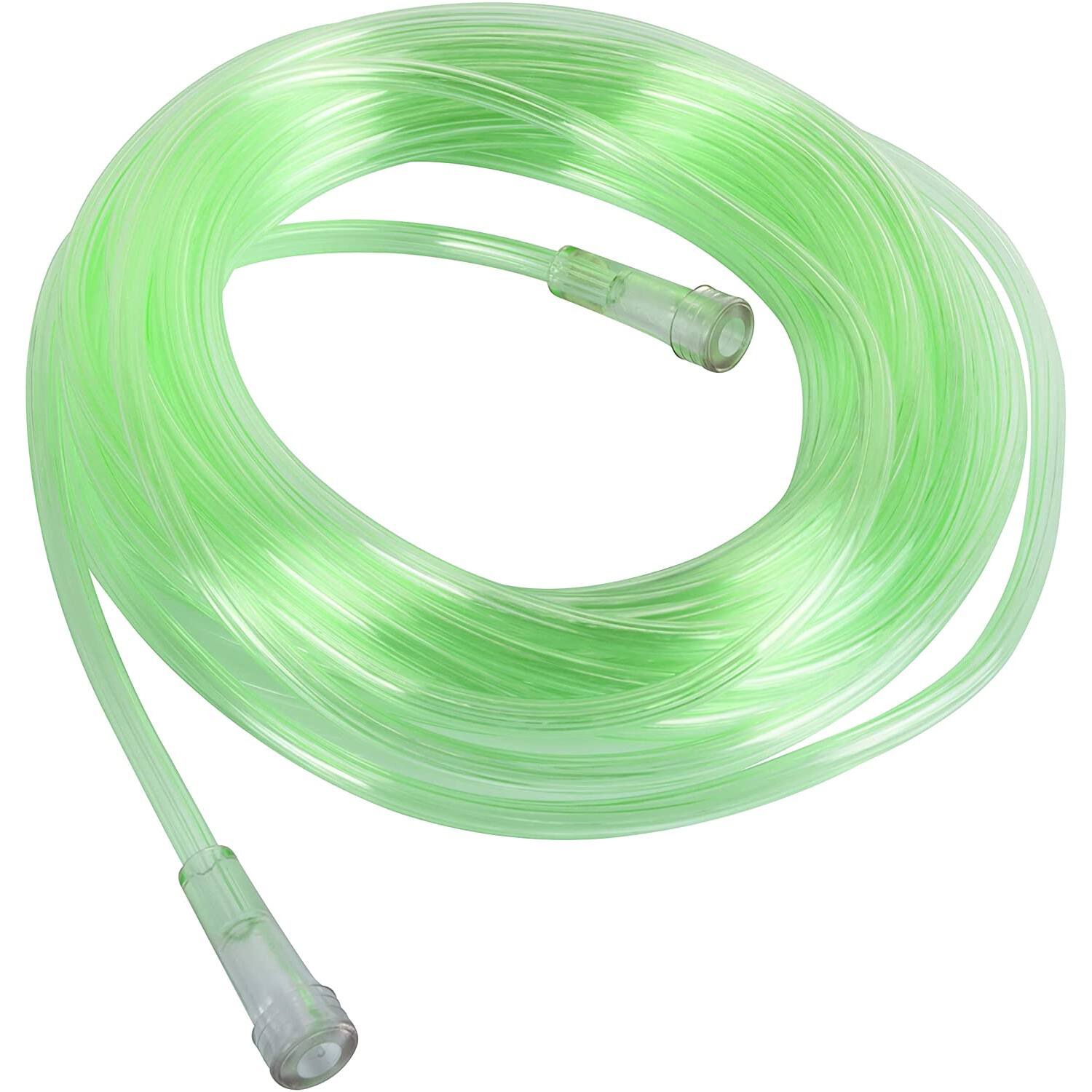 Alt View 11. Carex - Oxygen Cannula with 25' oxygen supply tubing, Green tint - Clear.