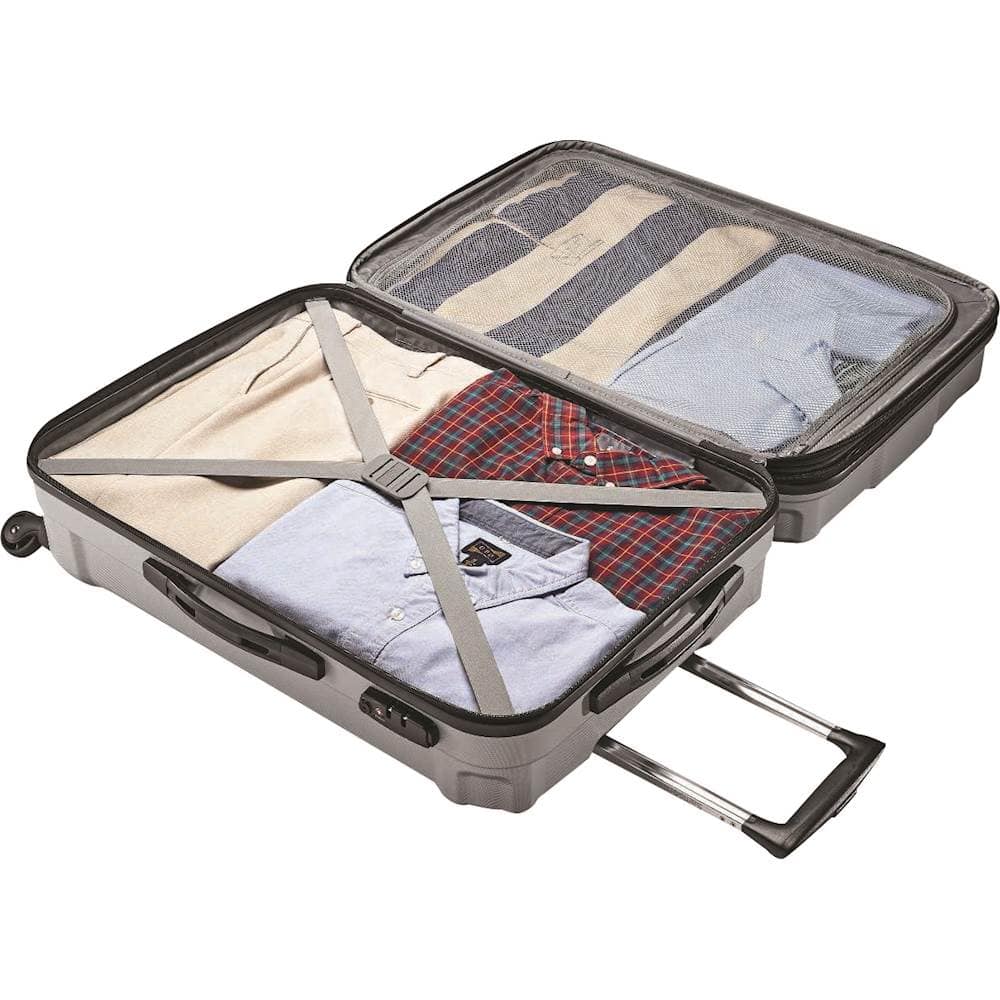 Best Buy Samsonite Opto PC Expandable Spinner Luggage Set (3Piece) Silver 920461776