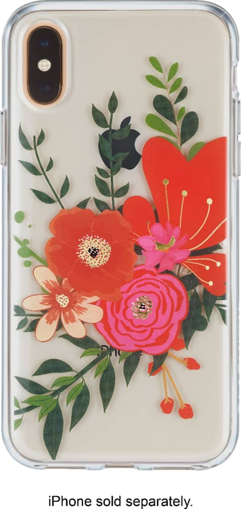 hardshell case for apple iphone x and xs - clear floral