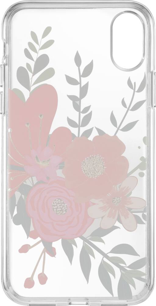 hardshell case for apple iphone x and xs - clear floral