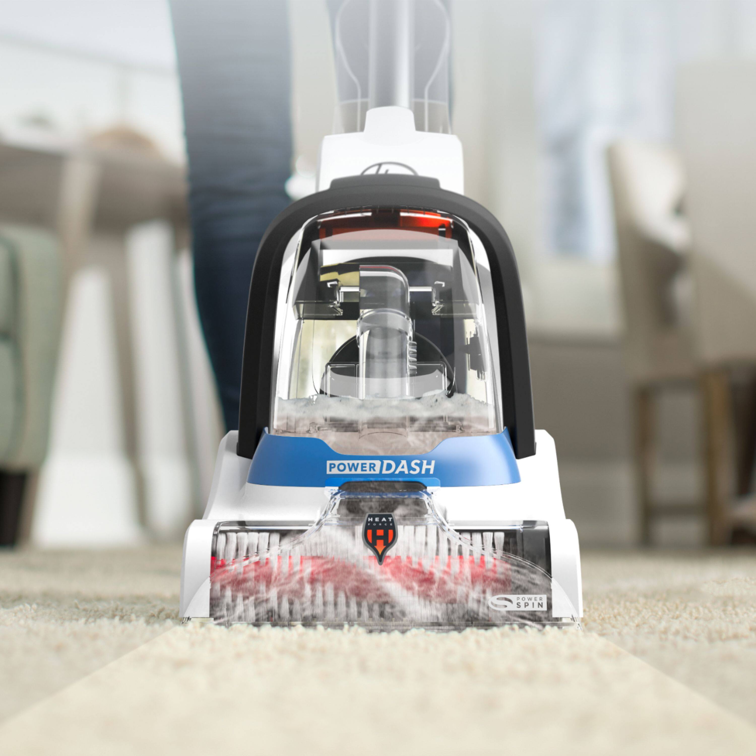Alt View 12. Hoover - PowerDash Corded Upright Deep Cleaner - White/Blue.