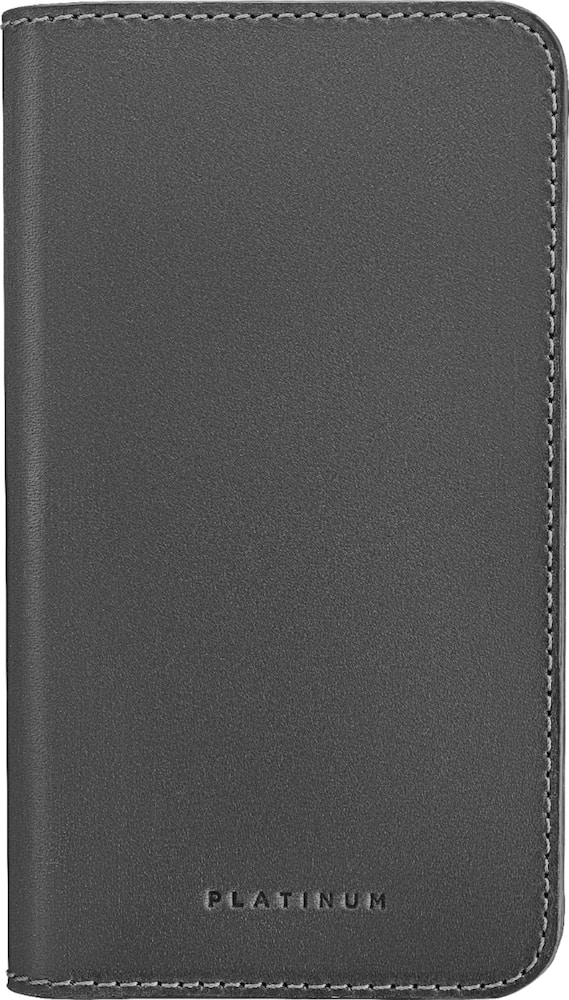 leather folio case for apple iphone xs max - charcoal leather folio case for apple iphone xs max - charcoal