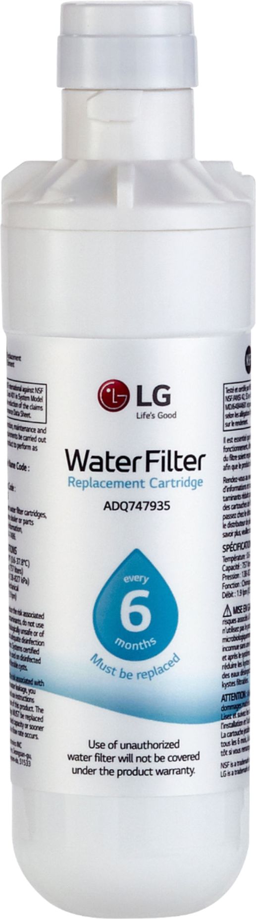 Customer Reviews: Water Filter for Select LG Refrigerators White ...