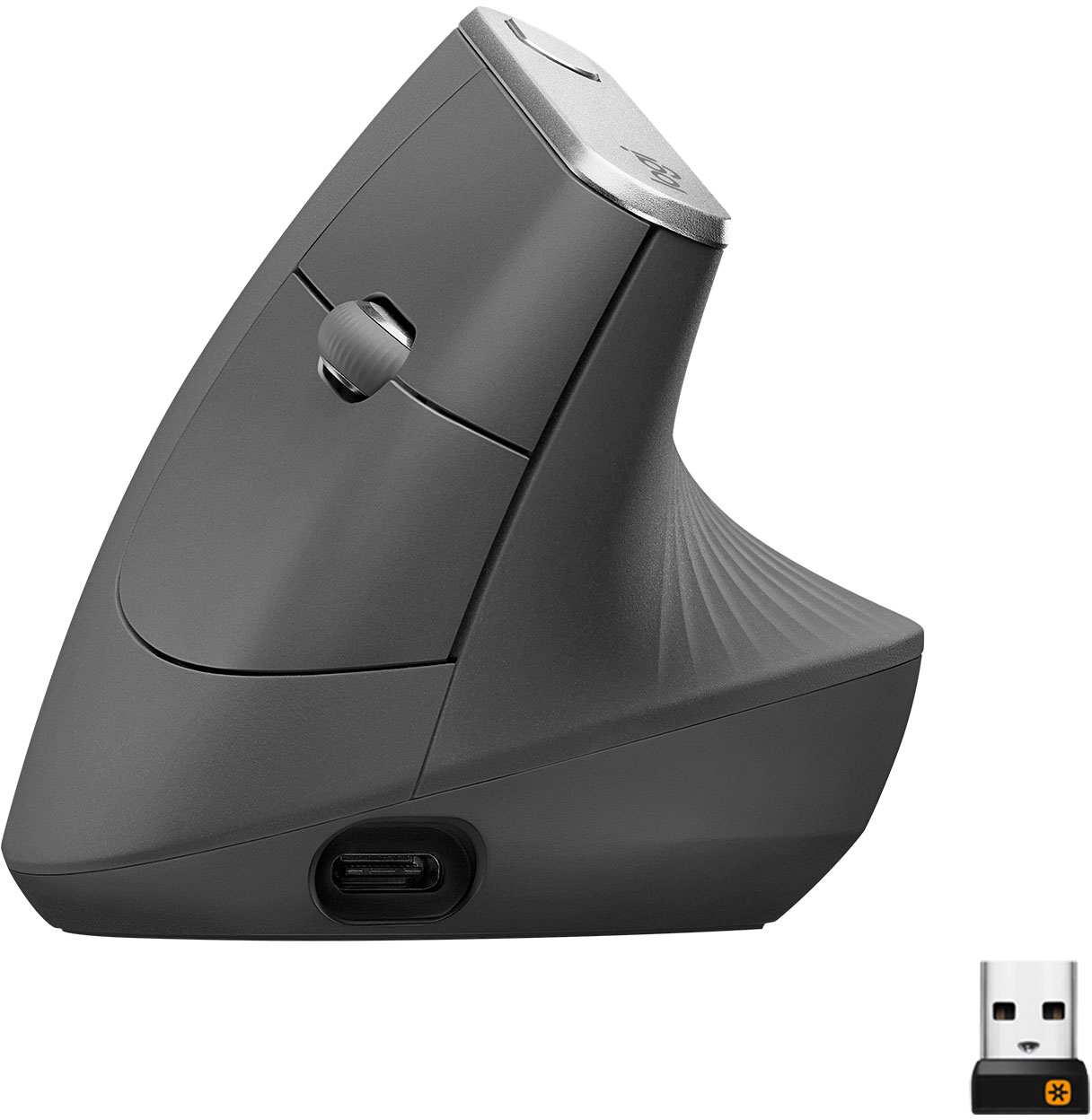 Logitech MX Vertical Advanced Wireless Optical Mouse with USB and Bluetooth Connection Graphite 910-005447 - Best