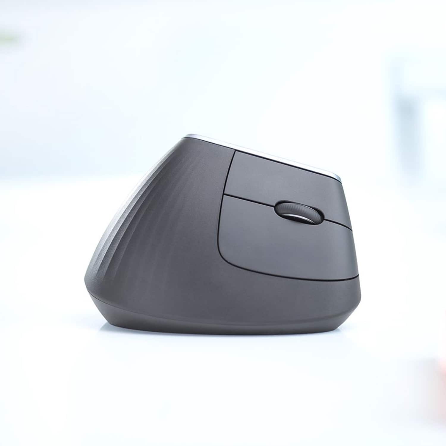 Alt View 21. Logitech - MX Vertical Advanced Wireless Optical Ergonomic Mouse with USB and Bluetooth Connection - Graphite.