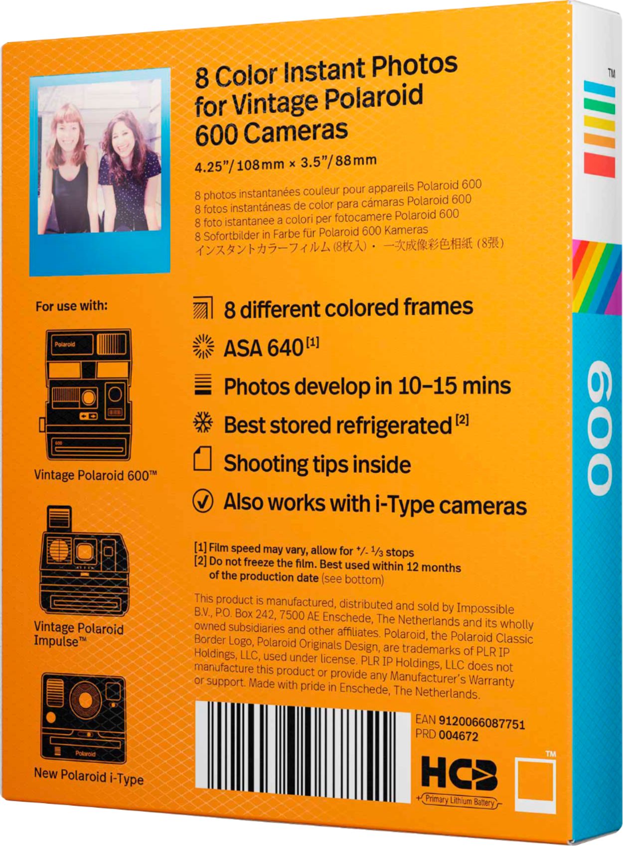 Polaroid Originals Color Film for 600 - Color Frames (4672)